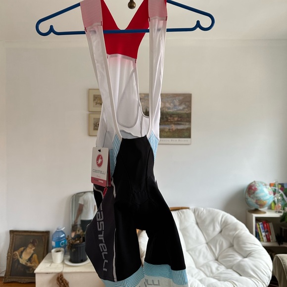 NWT Castelli XS Women’s Bib Shorts Rosso Corsa - Picture 1 of 9